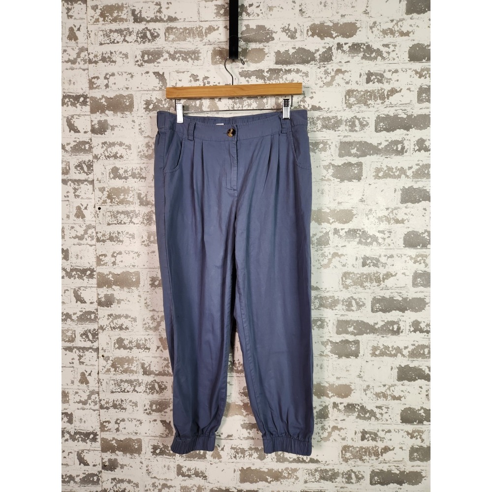 Halara Pants Size Large Blue Cotton Elastic Waist Jogger Casual Lightweight